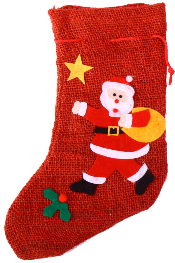 Weihnachtsstrumpf Kamin Geschenke Jutesack Nikolaus Strumpf Beutel